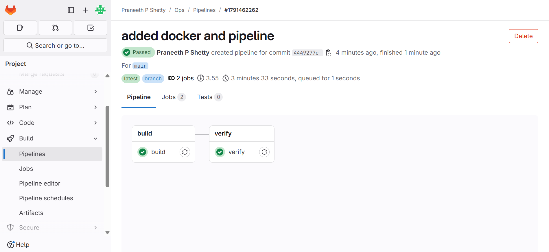 DevOps Project - Docker & GitLab CI/CD