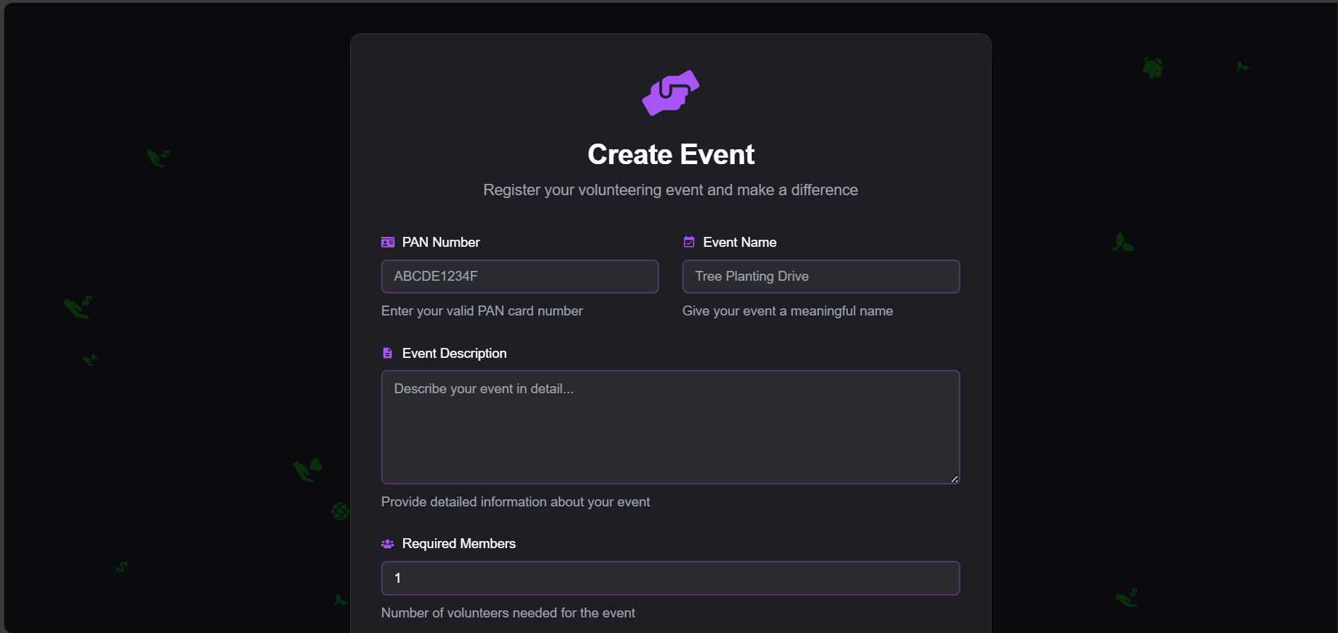 Event Creation